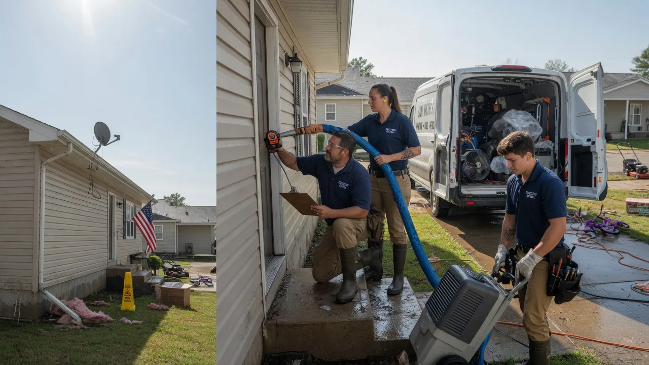 Ceiling Water Damage Restoration in Andalusia, IL near me